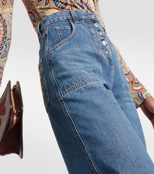 Embroidered flared jeans