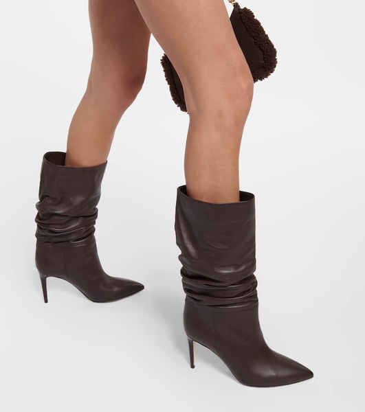 Slouchy leather ankle boots