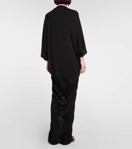 Rodin draped wool jersey maxi dress