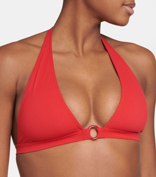 Halter-neck bikini top