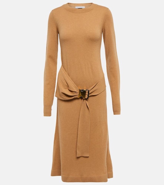 Bucked wool midi dress