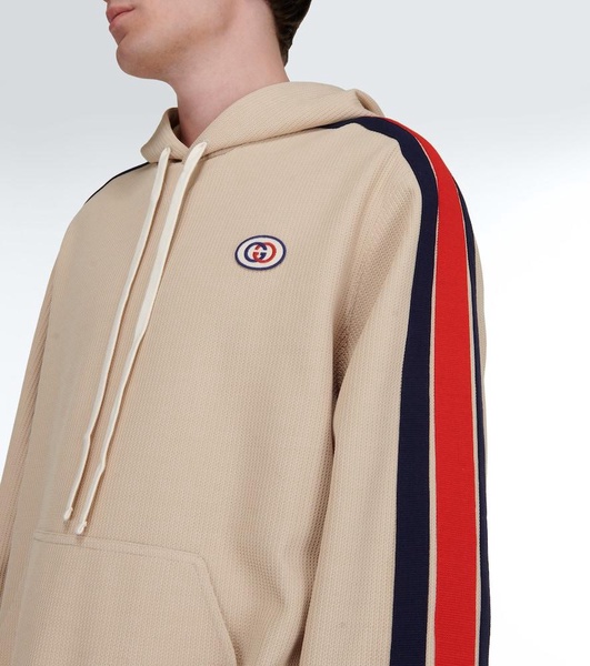 stripe-detail GG hoodie