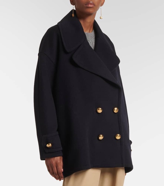 Pebble wool peacoat