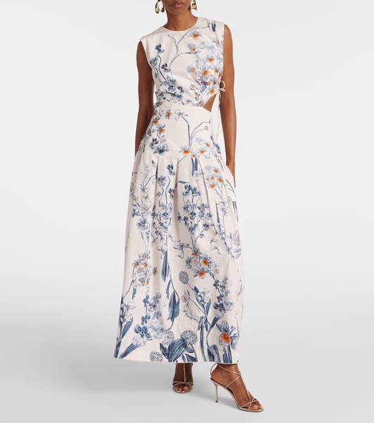 Otono Petalo cotton poplin midi dress