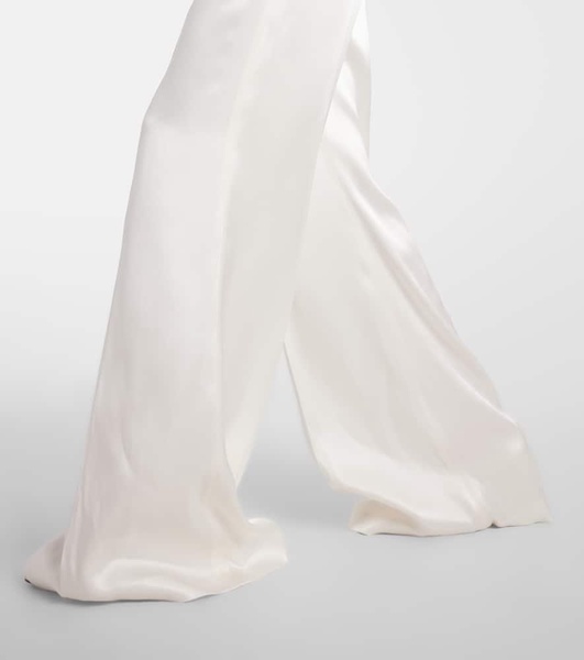 Mabon high-rise silk wide-leg pants