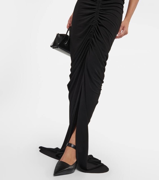 Ruched jersey gown