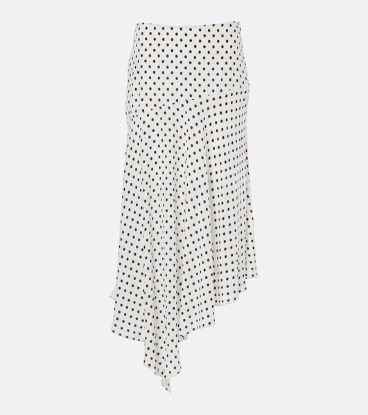 Rosemary polka-dot silk-blend midi skirt