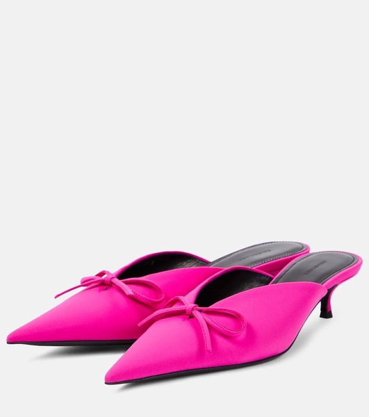 Knife Bow leather-trimmed pumps