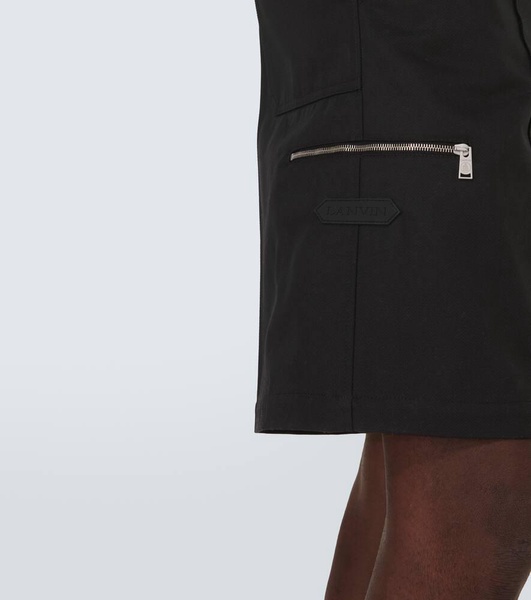 Cotton-blend chino shorts