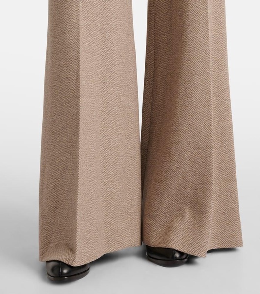 Isaiah wool and silk-blend straight pants