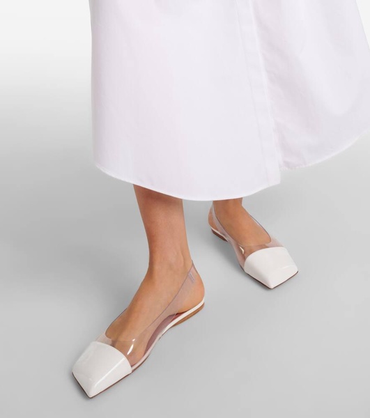 Ane Glass PVC slingback flats