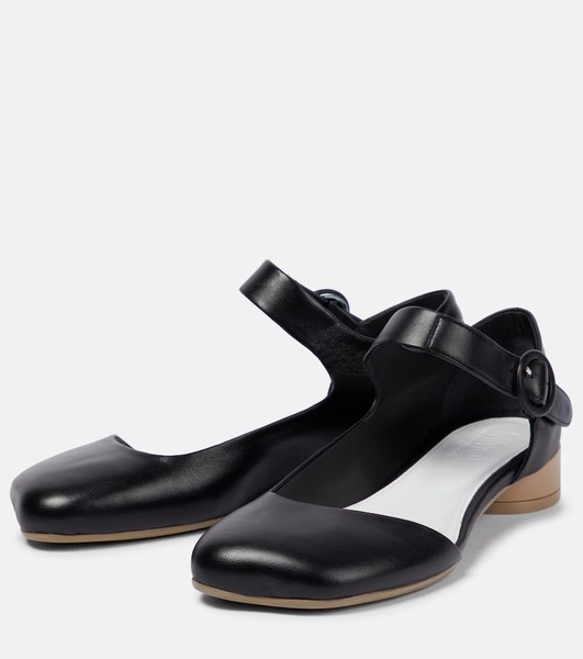 Leather ballet flats