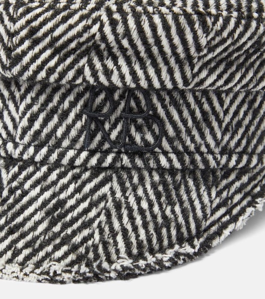 Herringbone newsboy cap