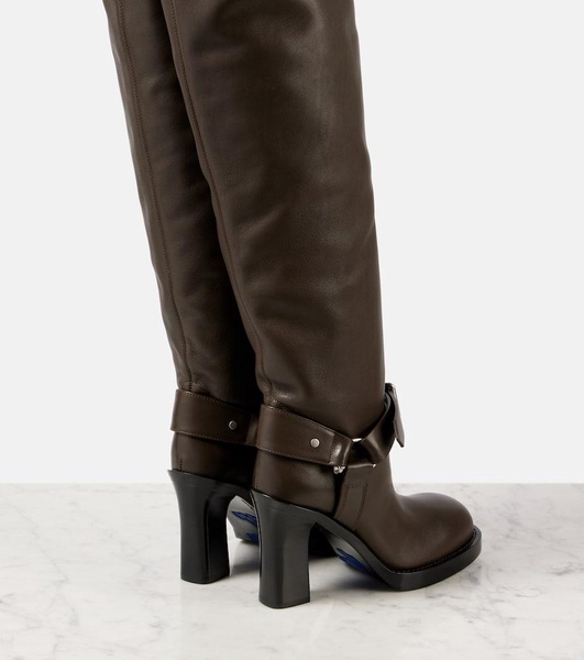 Leather over-the-knee boots