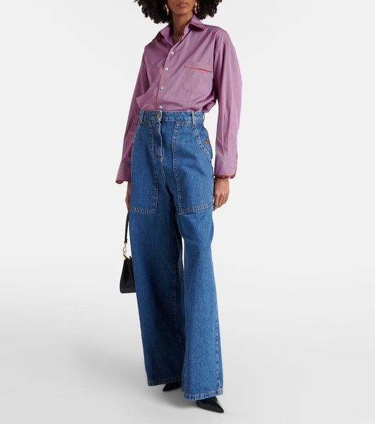 High-rise wide-leg jeans