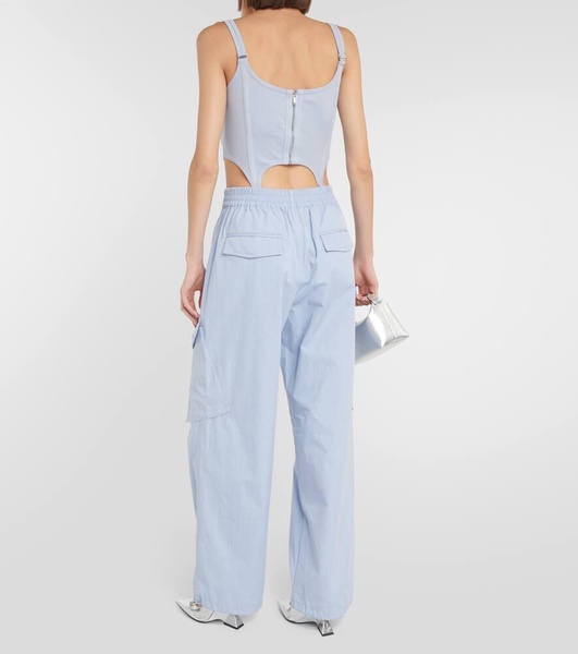 Low-rise wide-leg cargo pants