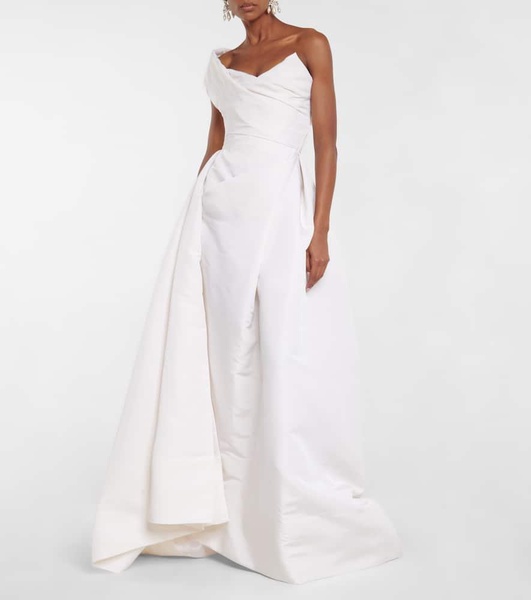 Bridal Freyja one-shoulder silk gown