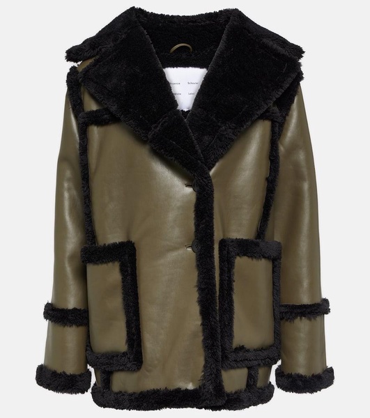 White Label faux shearling-lined jacket