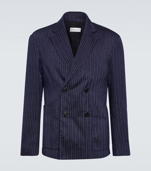 Pinstripe double-breasted blazer