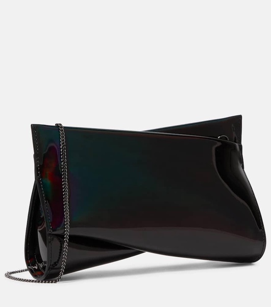 Loubitwist Small patent leather clutch