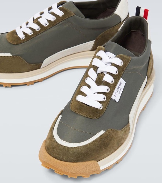 Alumni leather-trimmed sneakers