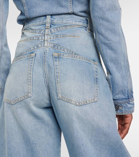 High-rise barrel-leg jeans