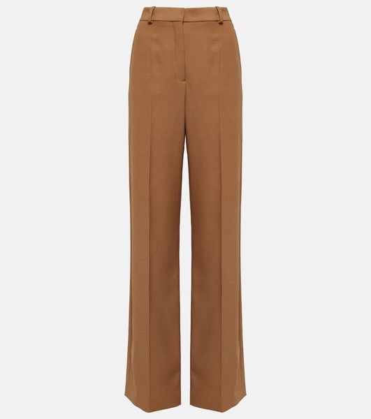 High-rise wool wide-leg pants