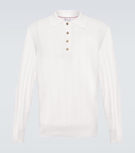 Cotton polo sweater