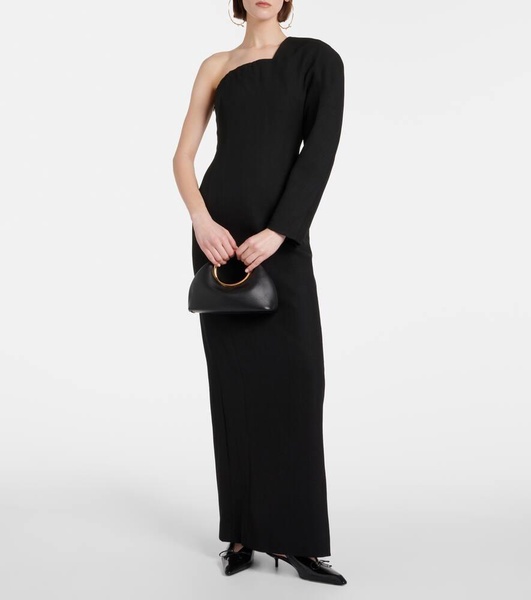 La Robe Pablo one-shoulder crêpe gown