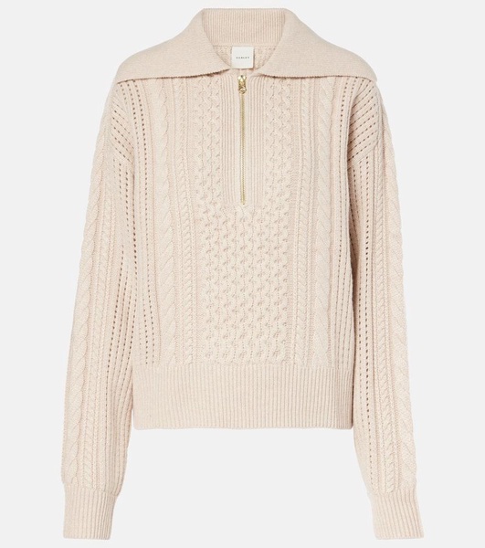 Camello cable-knit half-zip sweater