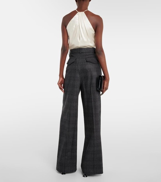 Johan wool and cashmere-blend wide-leg pants