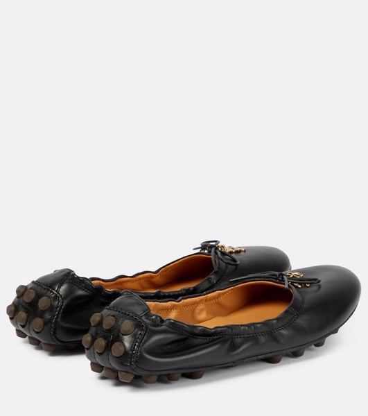 Gommino leather ballet flats