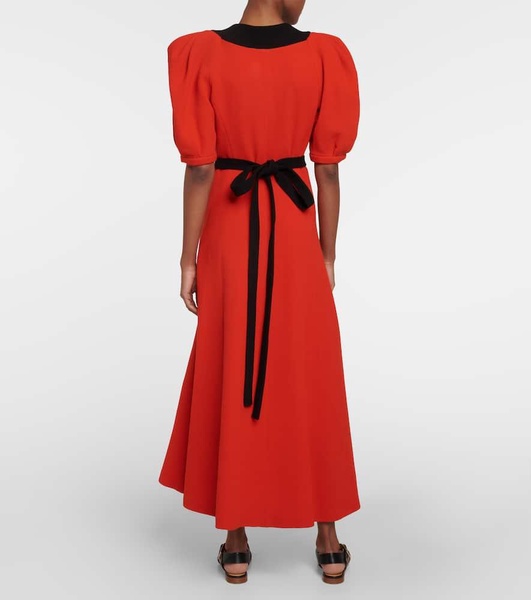 Luz wool crepe midi dress