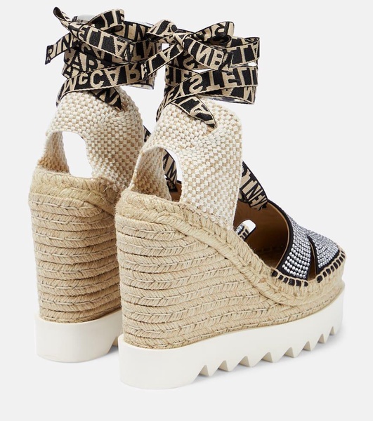 Embellished espadrille wedges