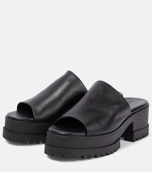 Wiam leather platform mules