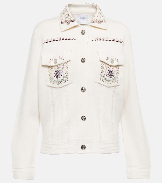 Embellished cashmere blend jacket