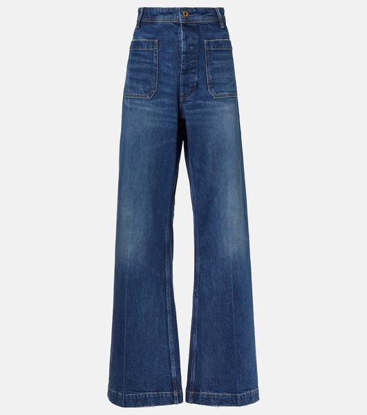 High-rise flared jeans