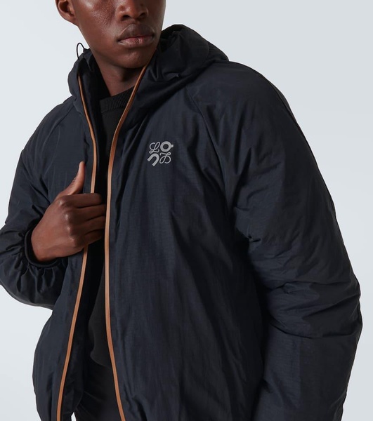 x On technical puffer jacket