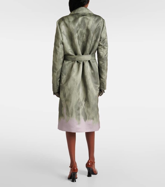 Satin wrap coat