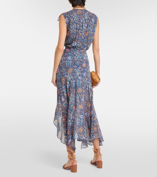 Dovima floral silk midi dress