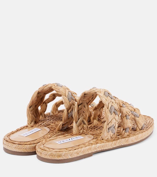 Costiera embellished raffia sandals