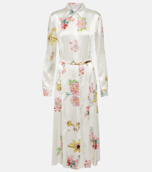 Jane floral silk midi dress