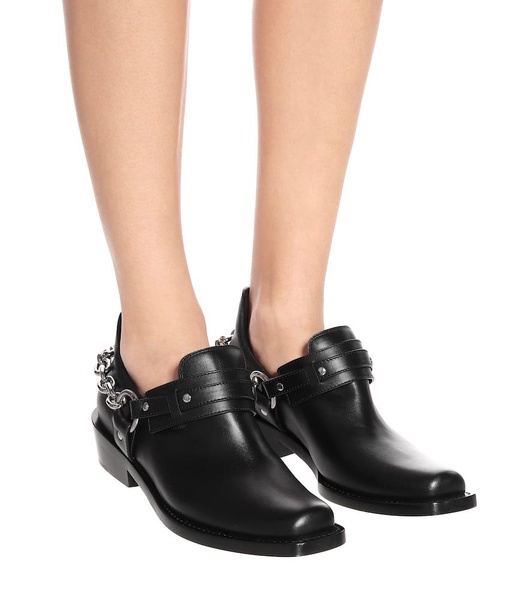 Moto leather ankle boots