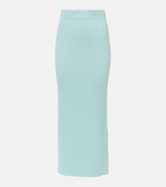 Ronja high-rise cashmere midi skirt