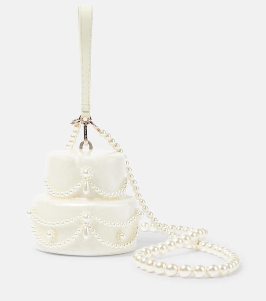 Pearl Cake embellished clutch