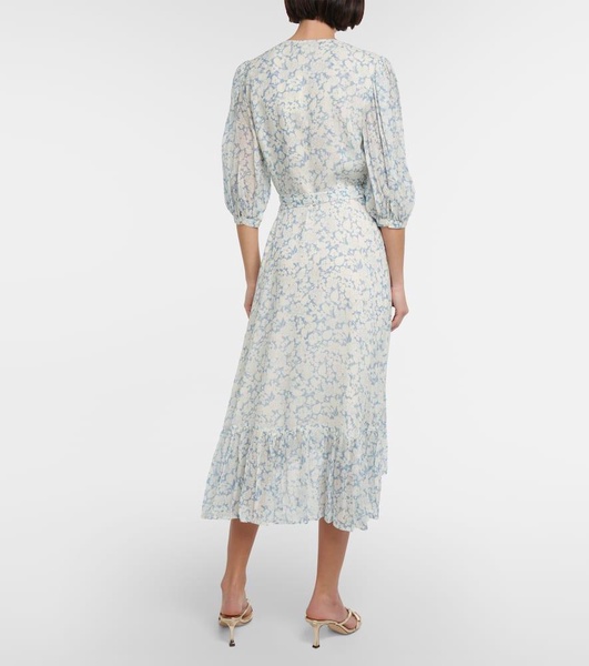 Floral georgette wrap dress