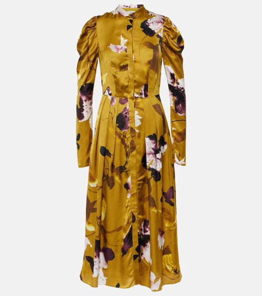 Floral satin midi dress