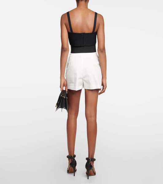 Belted high-rise shorts