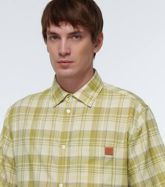 Checked gauze shirt