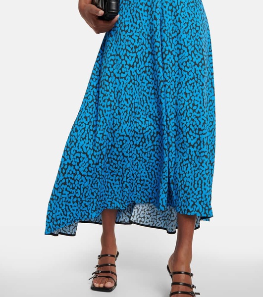 Printed cut-out maxi dress